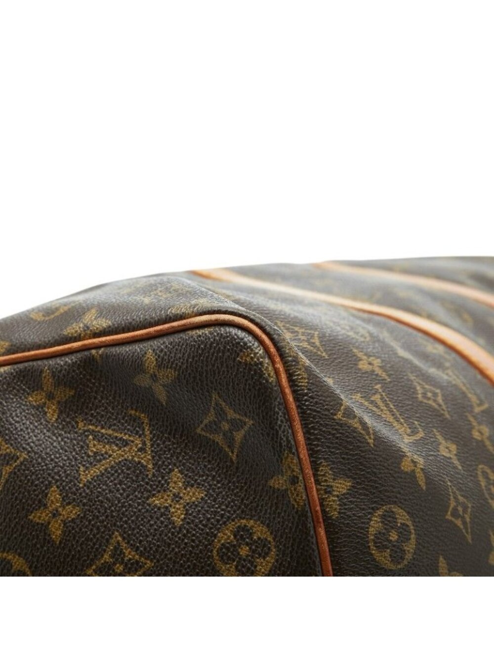 Louis Vuitton Monogram Keepall 50 Boston Bag Travel Purse Brown Leather - Picture 5 of 10